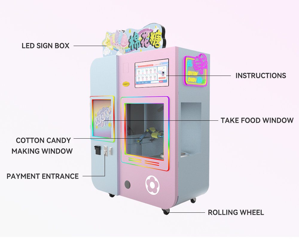 Candy Vending Machine - Customized Industrial Cotton Candy for Vending