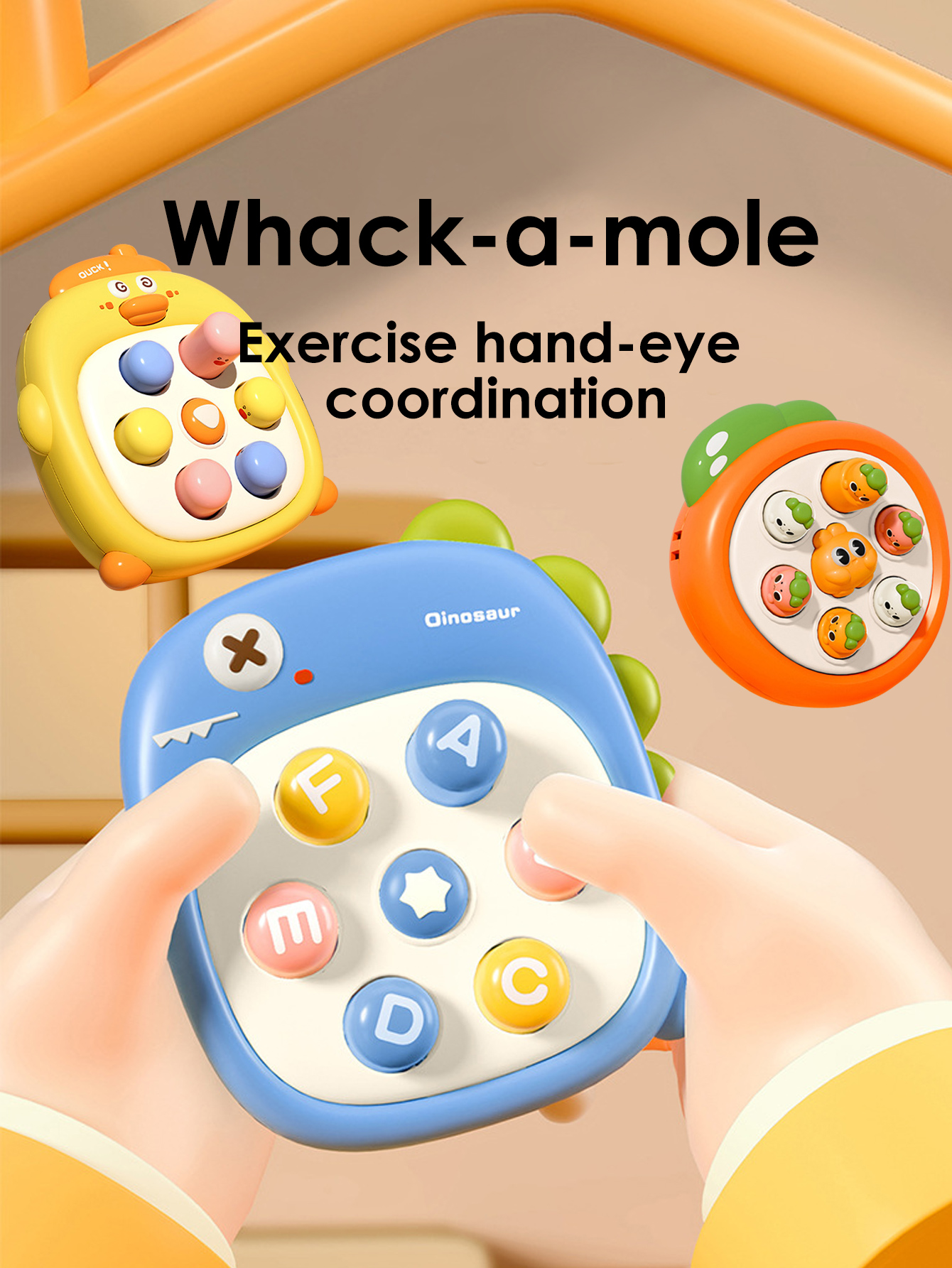 Whack A Mole Arcade - Pocket-sized Mini Whack-a-Mole Anxiety Relief Toy,