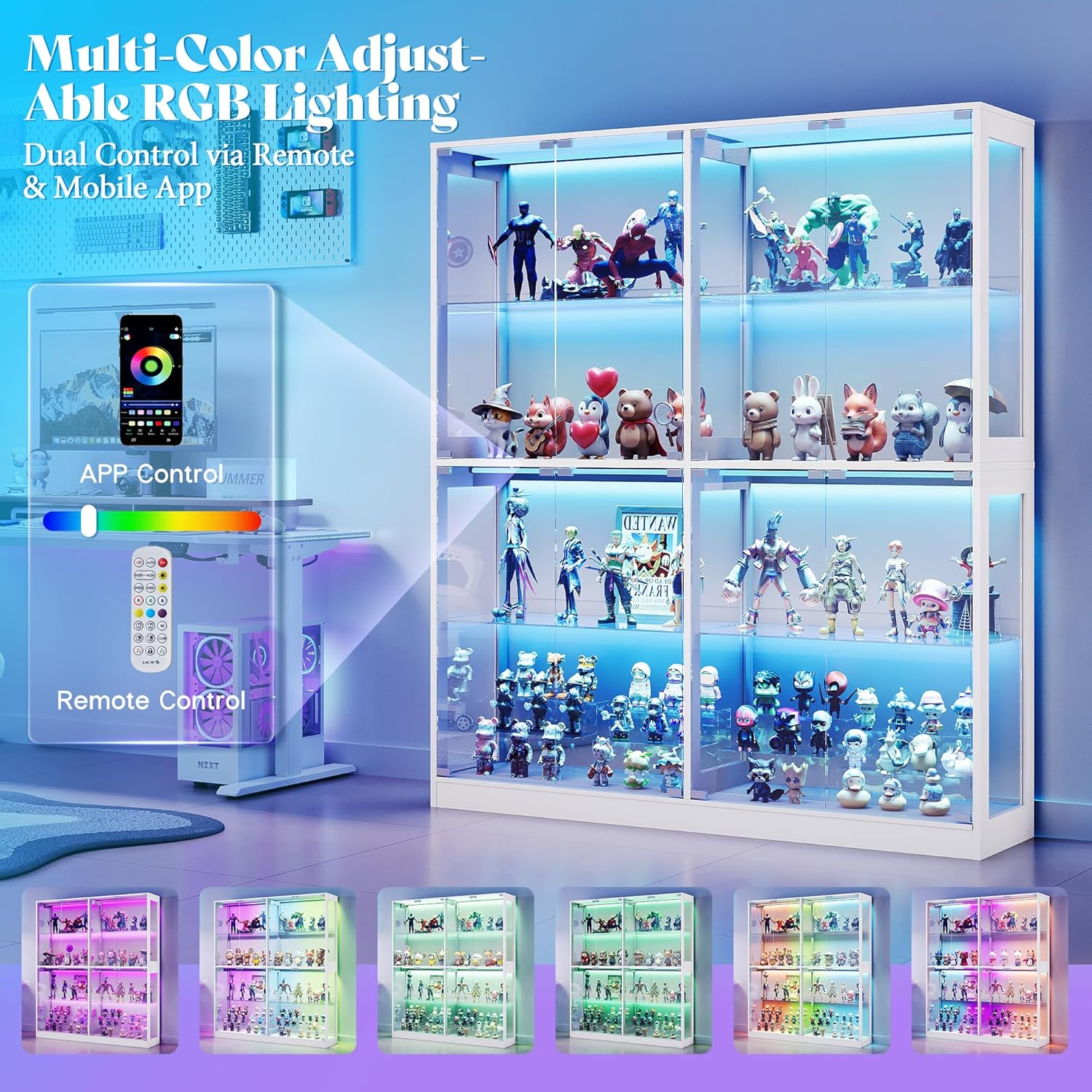 RGB Display Cabinet with Adjus - Glass Cabinet Display review and price