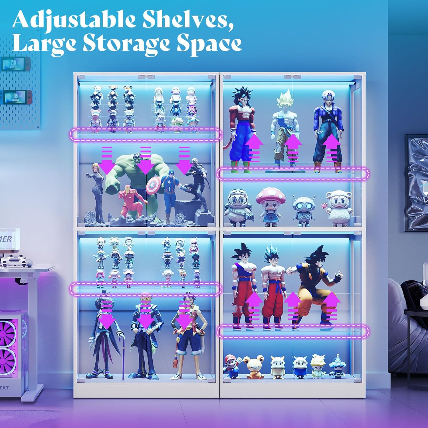 RGB Display Cabinet with Adjus - Glass Cabinet Display review and price