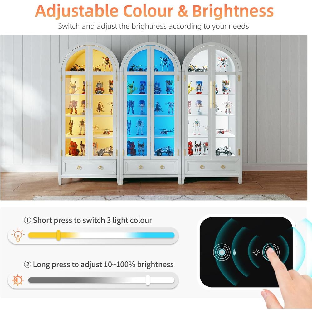 4-Tier Glass Display Cabinet,  - Glass Cabinet Display review and price