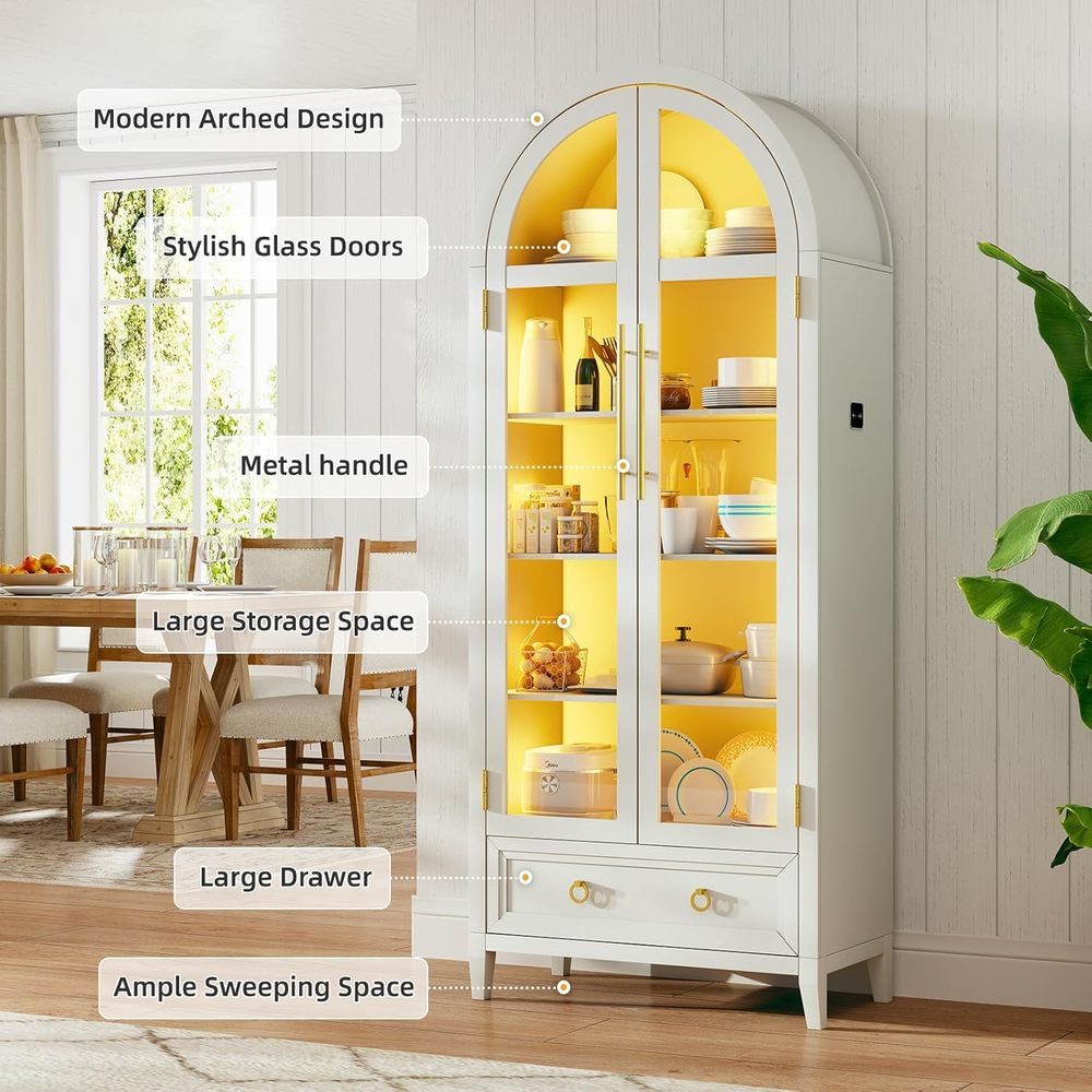 4-Tier Glass Display Cabinet,  - Glass Cabinet Display review and price