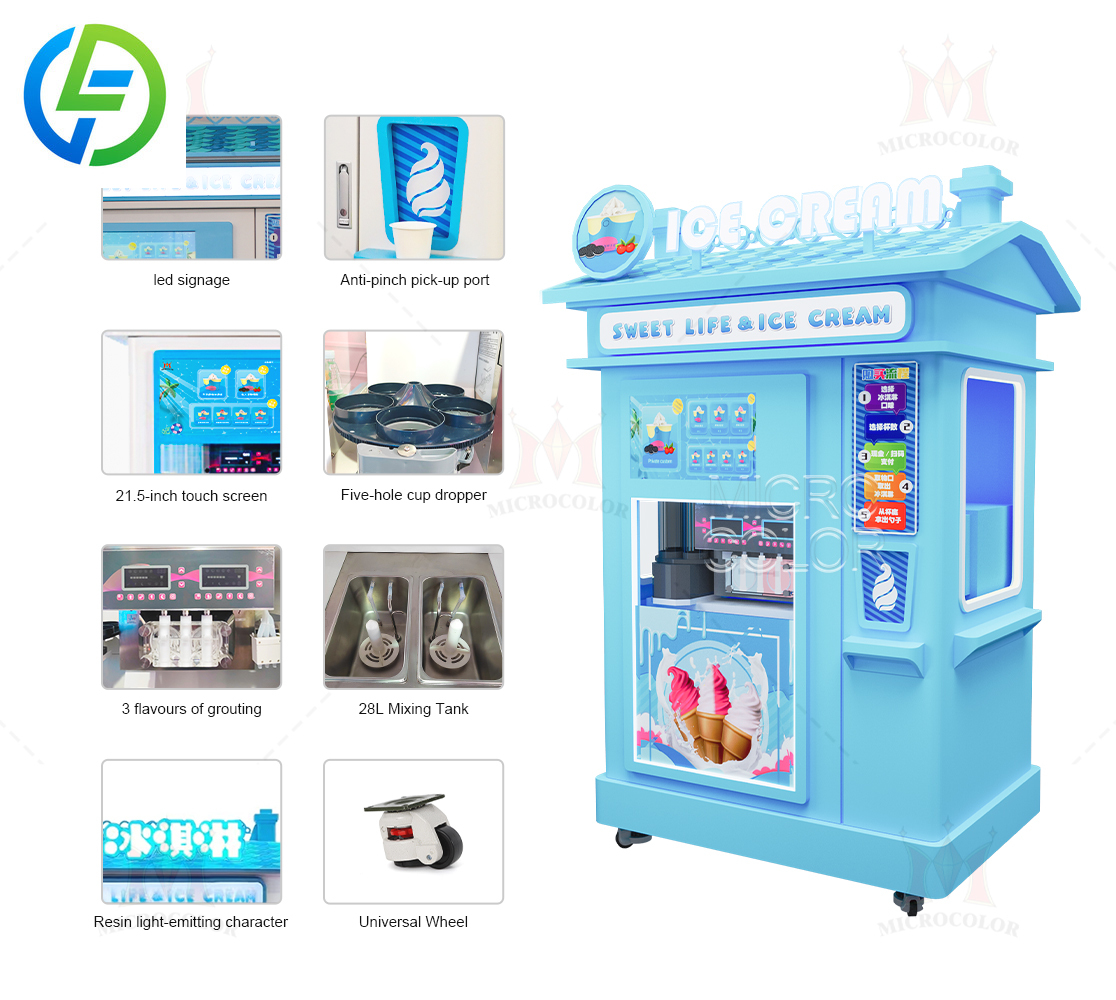 Customized 24 Hour Soft Ice Cr - Vending Machine Qr Code review and price