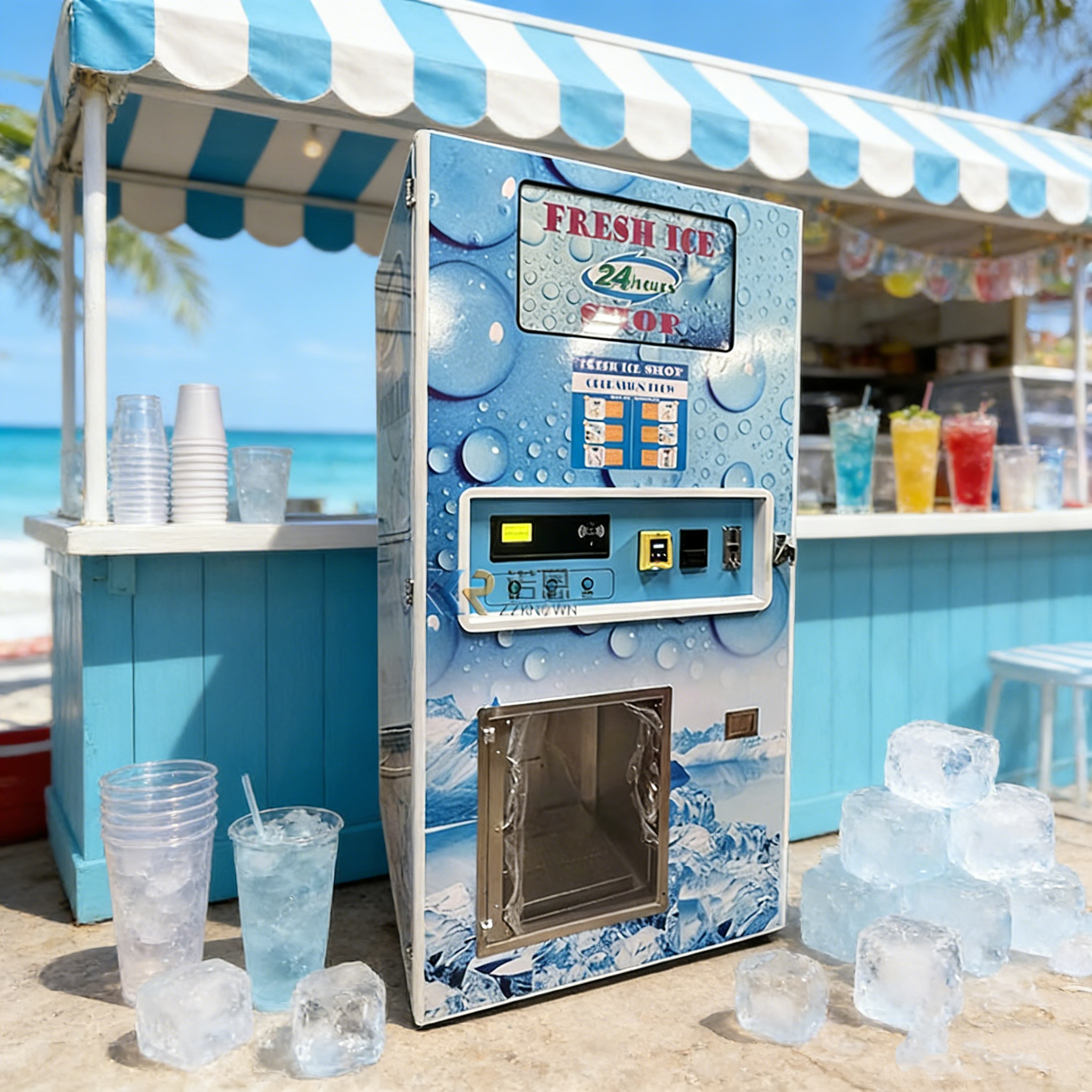 Customized Automatic Ice Vendi - Commercial Vending Machine review and price