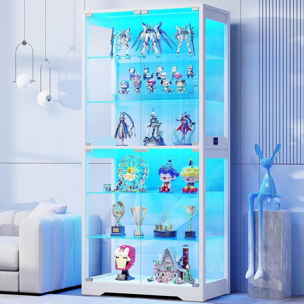 71 6-Tier Glass Door Display C - Glass Cabinet Display review and price