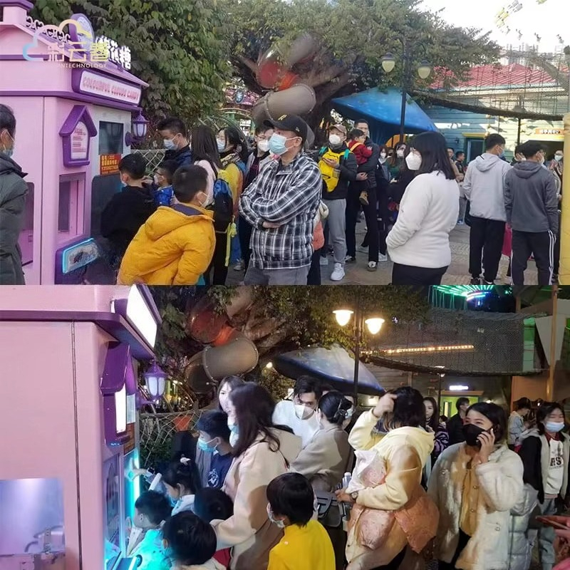 Outdoor Fully Automatic Cotton - Candy Floss Machine review and price