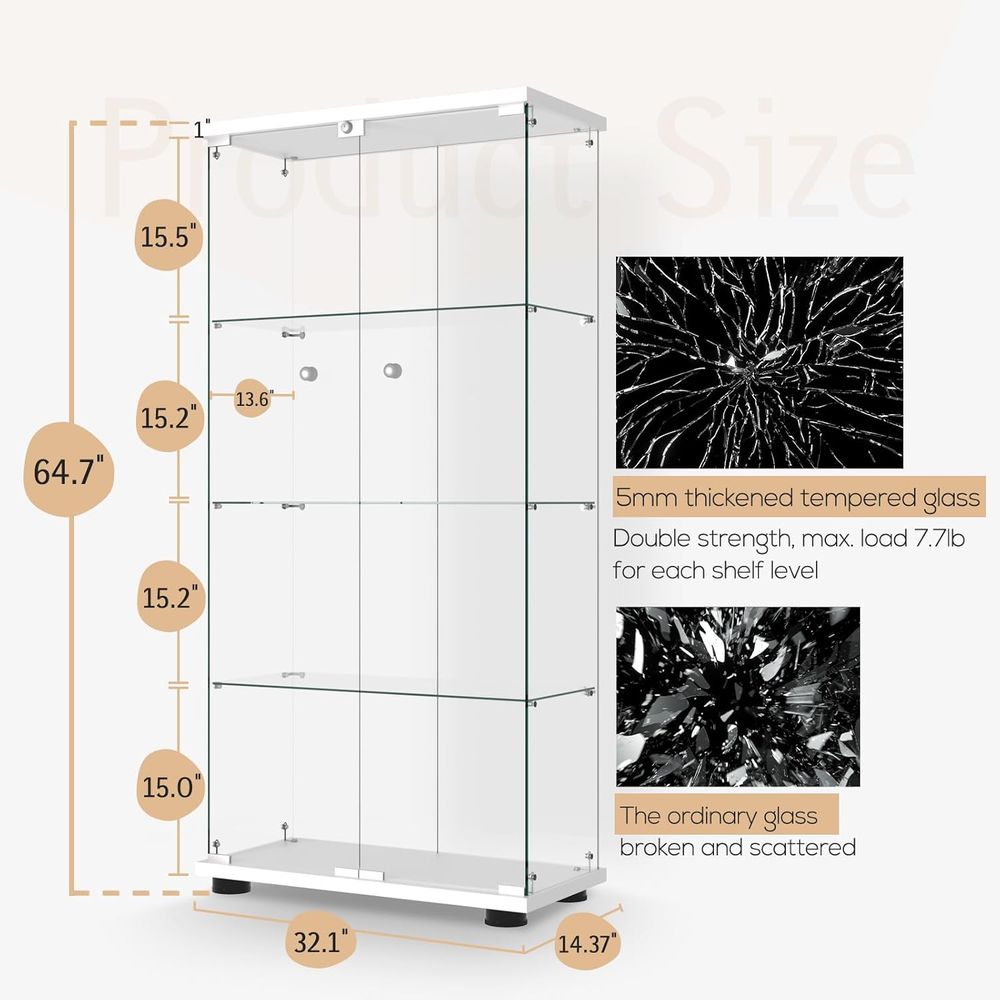 Quick-Install Glass Door Locka - Glass Cabinet Display review and price