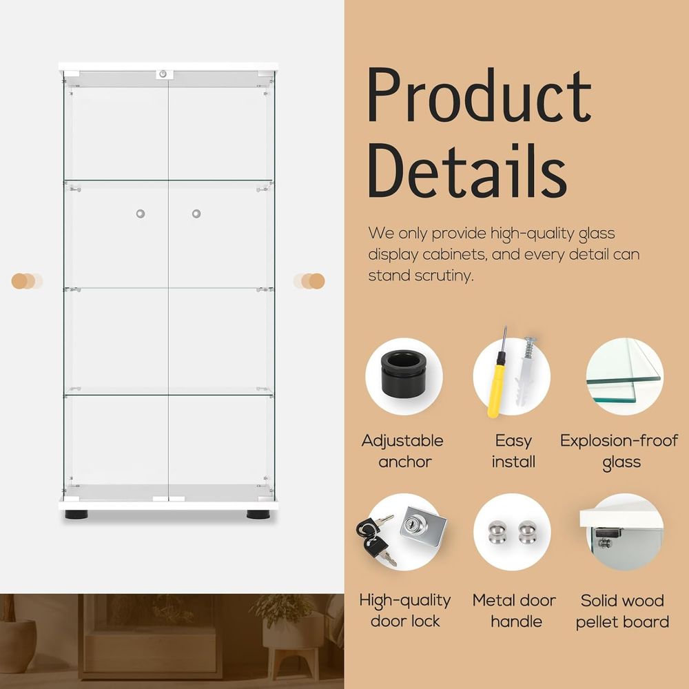 Quick-Install Glass Door Locka - Glass Cabinet Display review and price