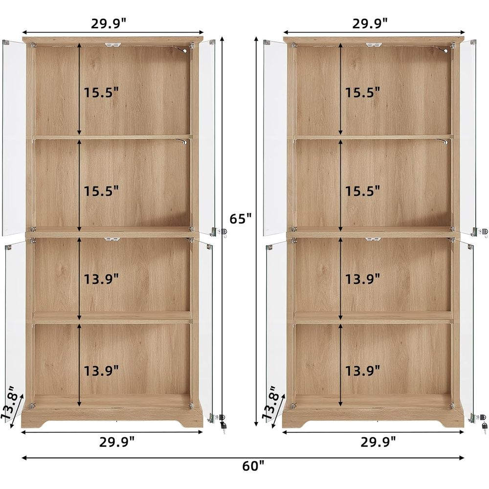 Dual Glass Door Display Cabine - Glass Cabinet Display review and price