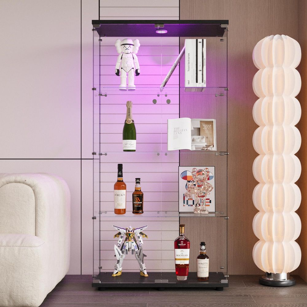4Shelf Tempered Glass Display  - Glass Cabinet Display review and price