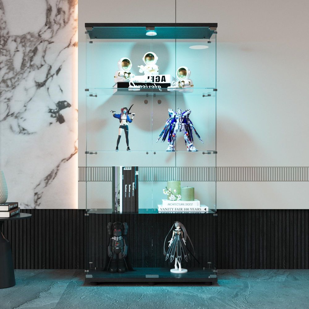 4Shelf Tempered Glass Display  - Glass Cabinet Display review and price