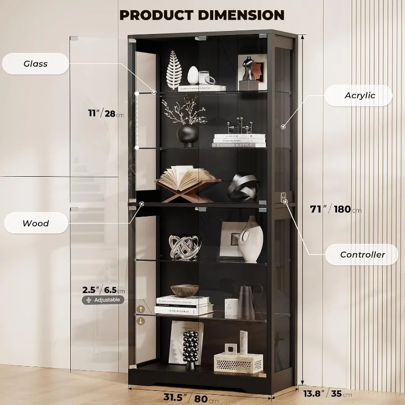 BROTTAR Display Cabinet with G - Glass Cabinet Display review and price