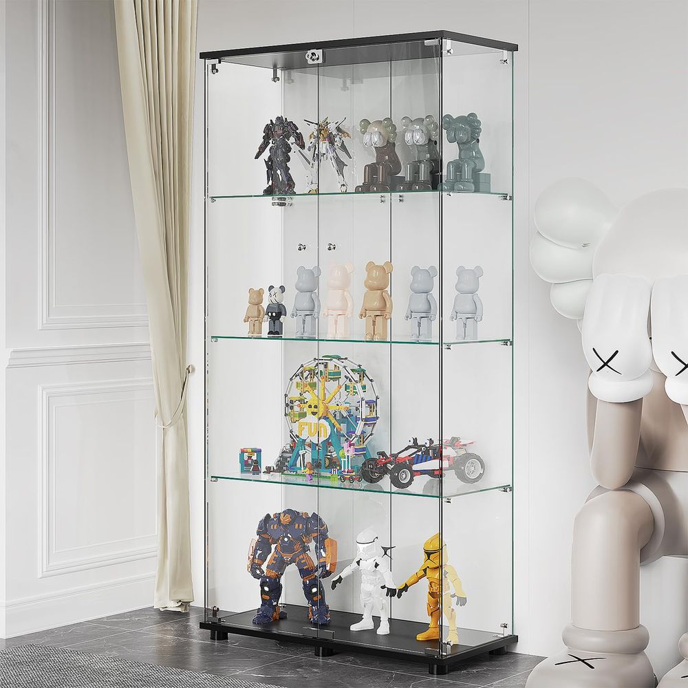Glass Display Cabinet with 4 S - Glass Cabinet Display review and price