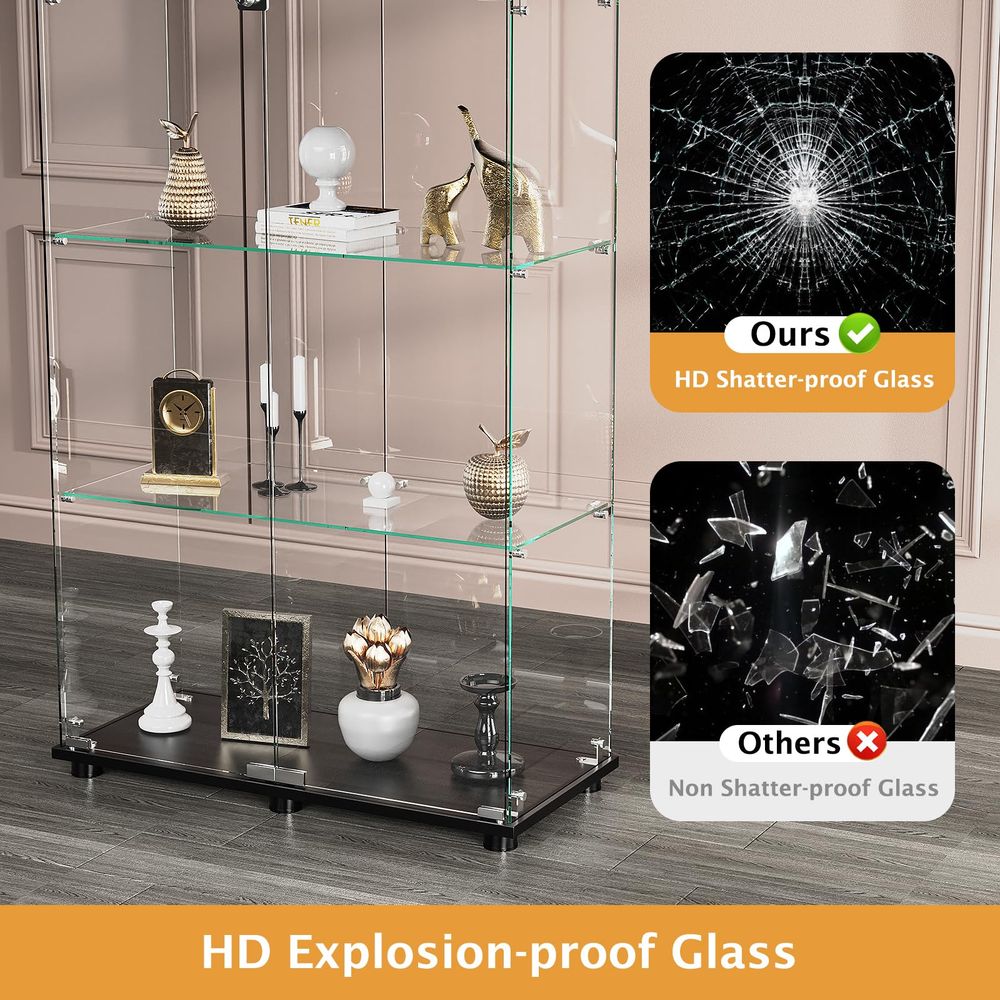 Glass Display Cabinet with 4 S - Glass Cabinet Display review and price