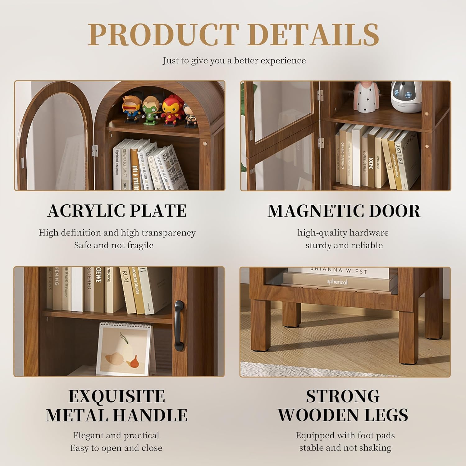 64.17 in Arched Display Cabine - Glass Cabinet Display review and price