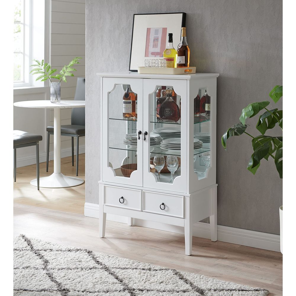 Curio Accent Storage Cabinet w - Glass Cabinet Display review and price