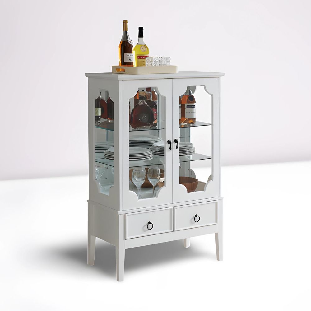 Curio Accent Storage Cabinet w - Glass Cabinet Display review and price