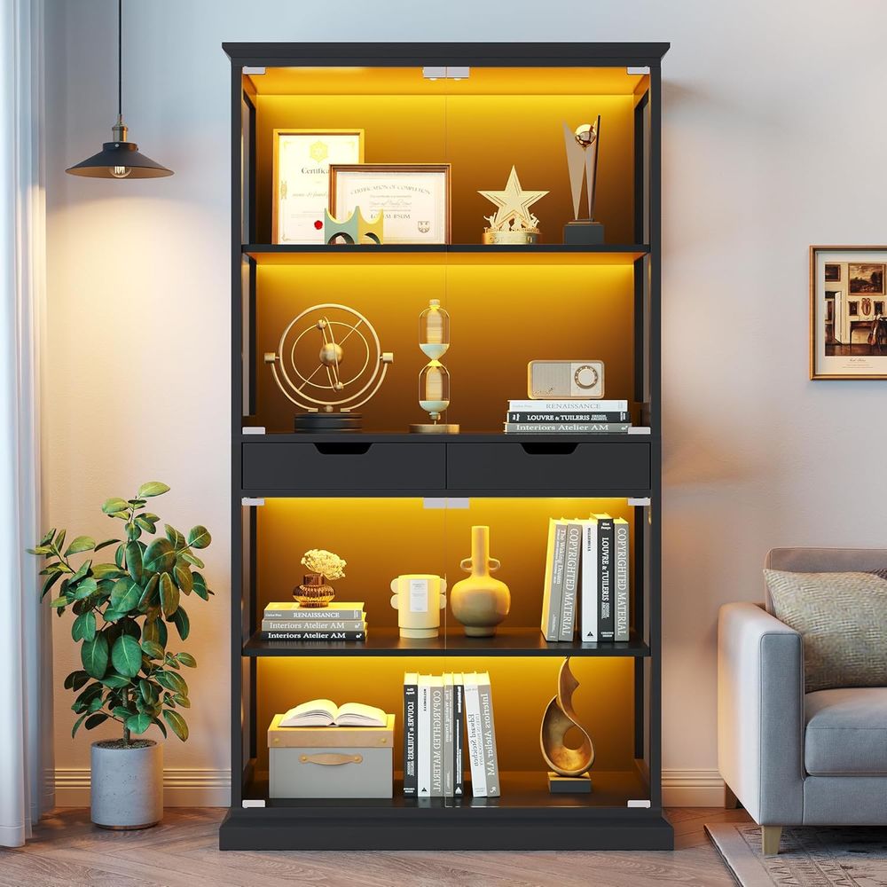 68 Tall Glass Display Cabinet  - Glass Cabinet Display review and price