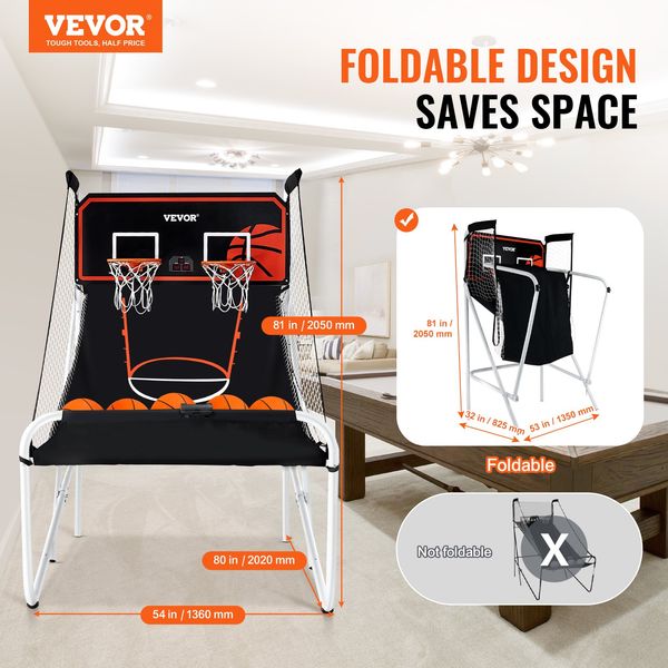 Foldable Basketball Arcade Gam - Arcade Games & Vending Llc Photos review and price
